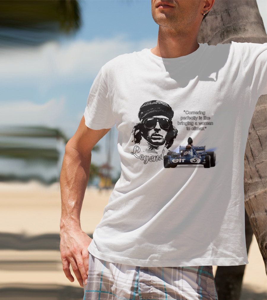 Jackie Stewart Cornering Perfectly Legend T-Shirt