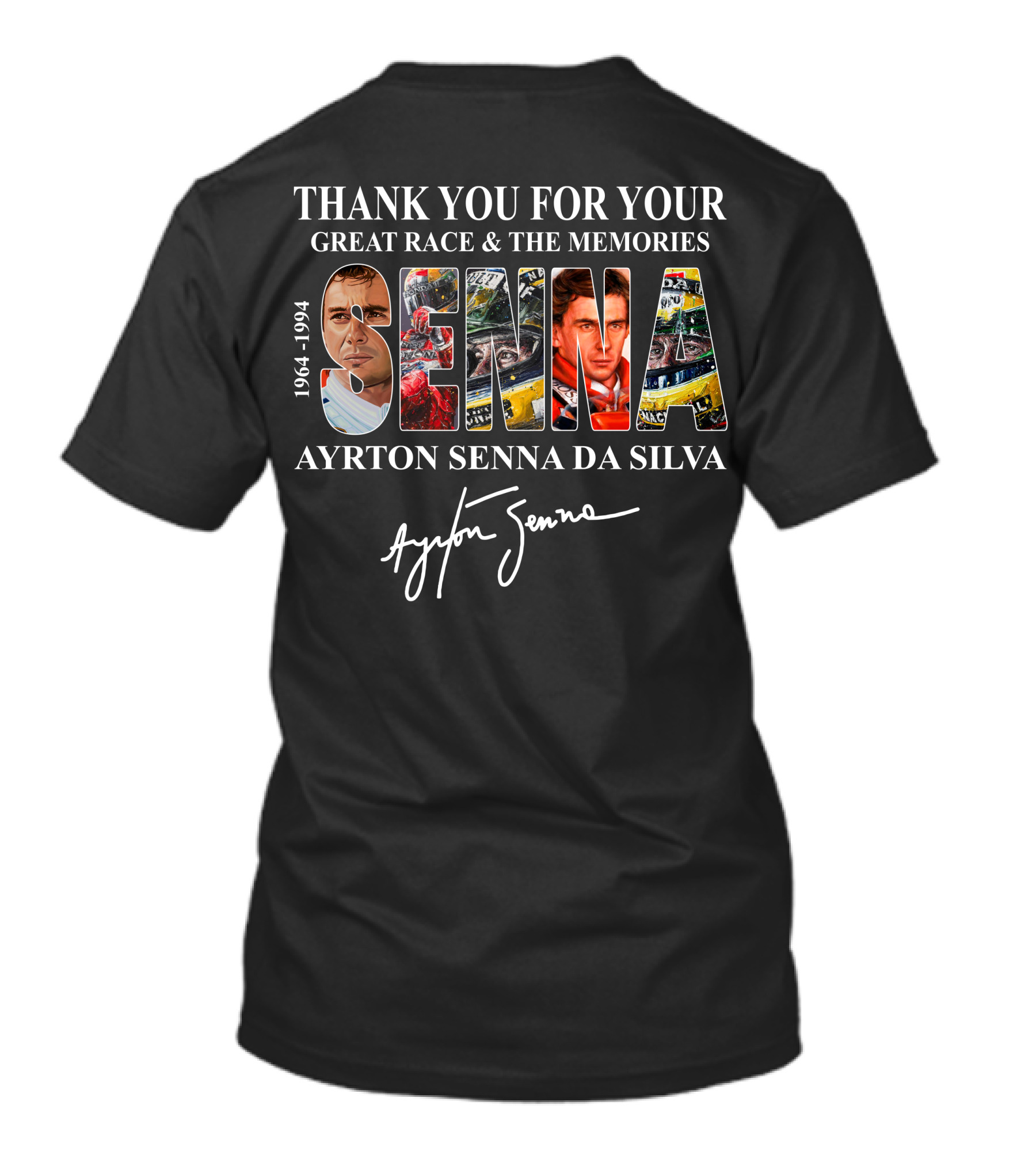 Thank You Ayrton Senna Da Silva Iconic Red S Logo Senna T-Shirt