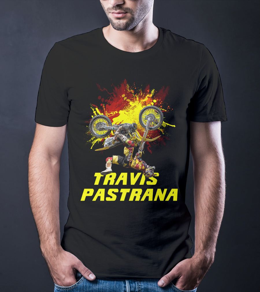 TRAVIS PASTRANA Freestyle Motocross Stunt Action T-Shirt