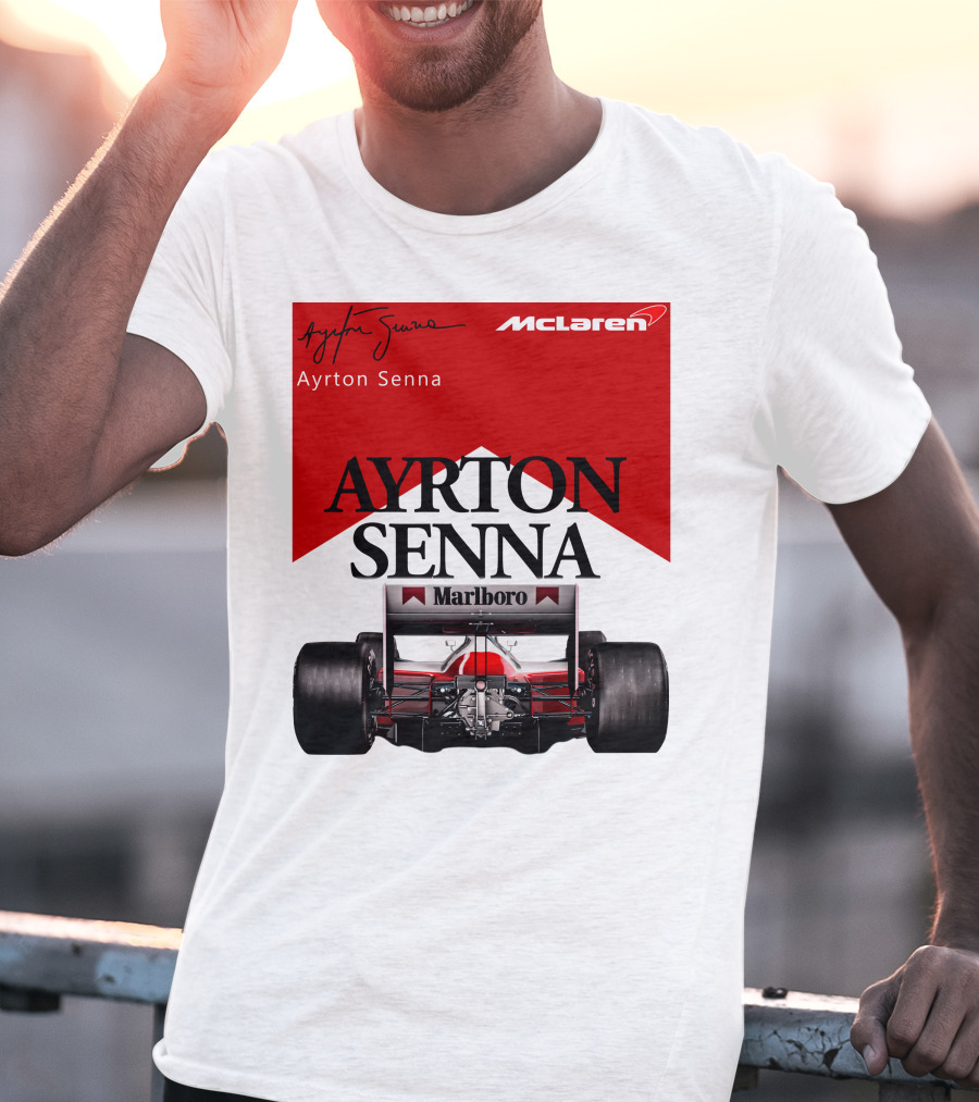 Ayrton Senna McLaren Marlboro Racing Team T-Shirt