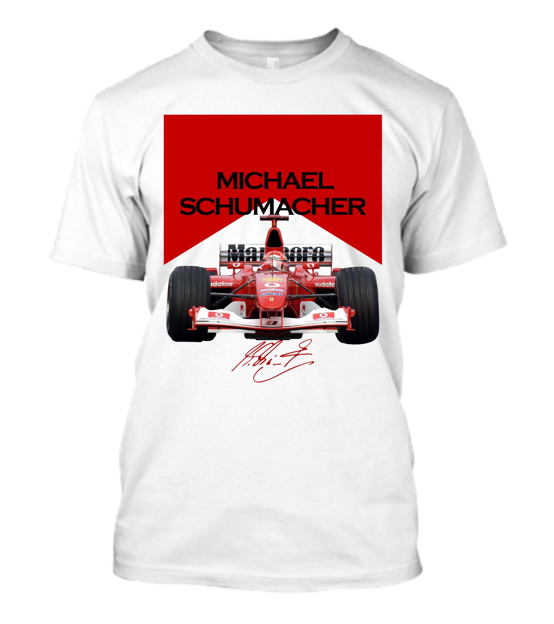 Michael Schumacher Formula One Racing Car Signature T-Shirt