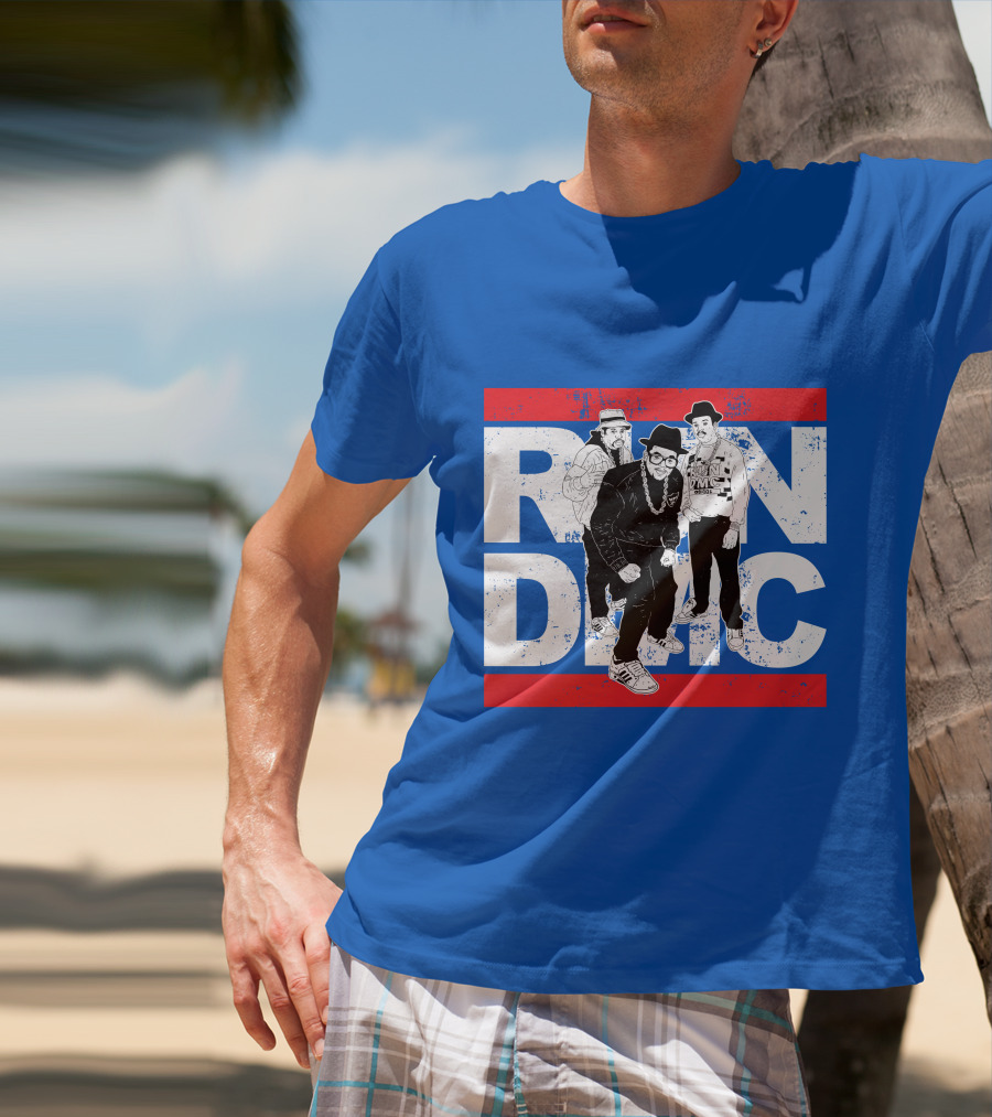 Run DMC 53 Hip Hop Legends Graphic Red Stripes T-Shirt