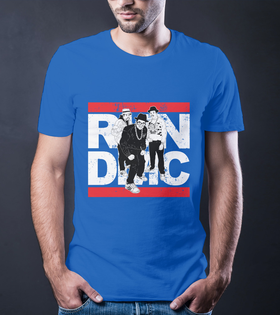 Run DMC 53 Hip Hop Legends Graphic Red Stripes T-Shirt