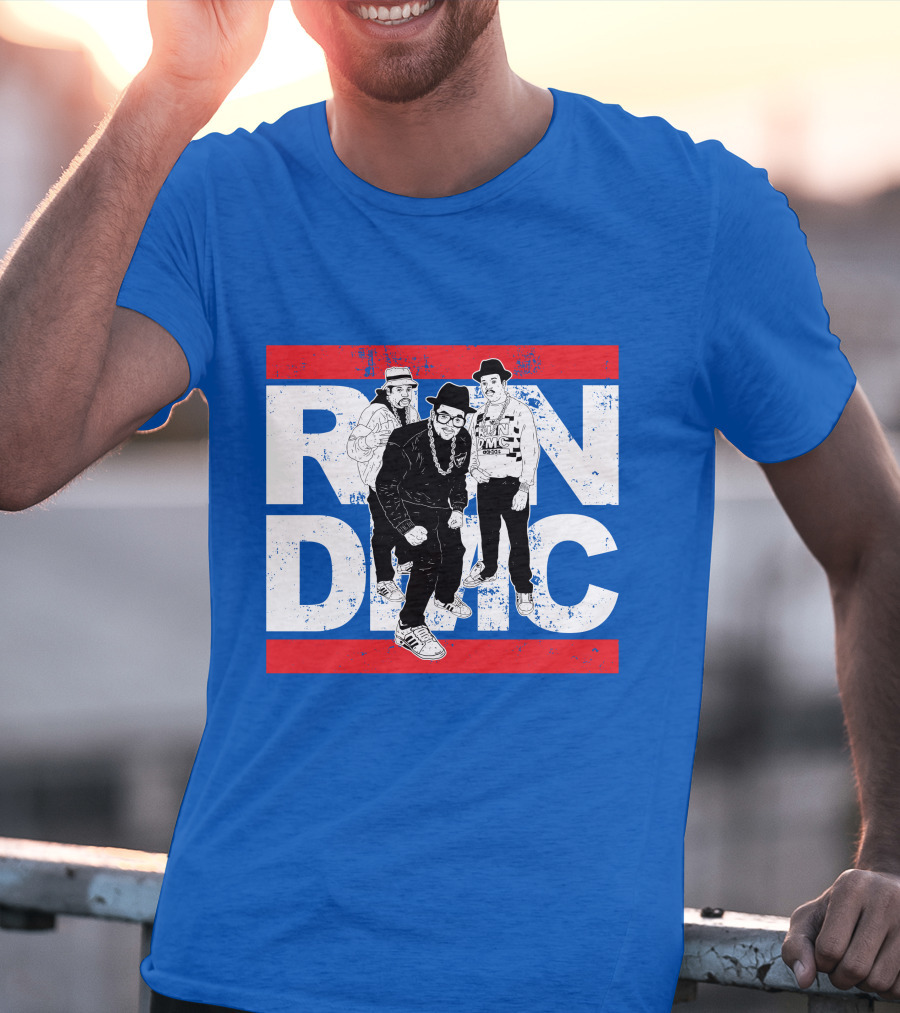 Run DMC 53 Hip Hop Legends Graphic Red Stripes T-Shirt