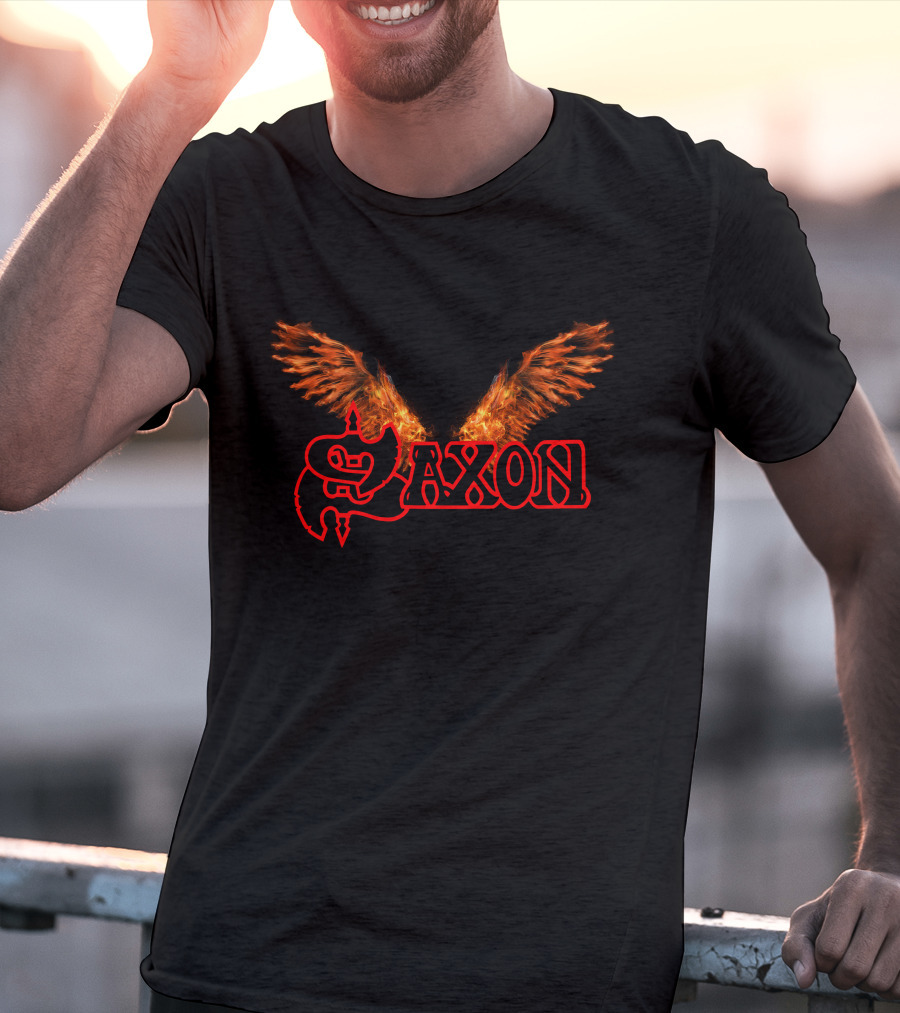 SAXON Flaming Wings Iconic Band T-Shirt
