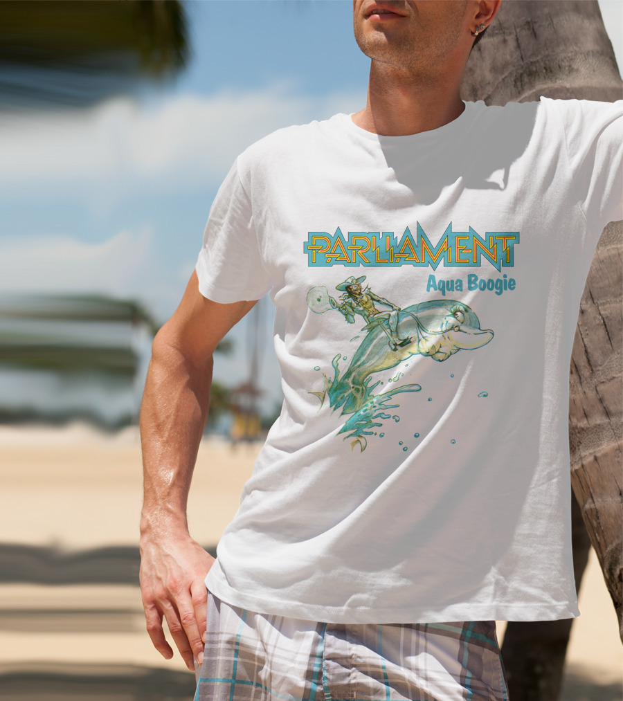 Parliament Aqua Boogie Funkadelic 56 Riding Dolphin T-Shirt