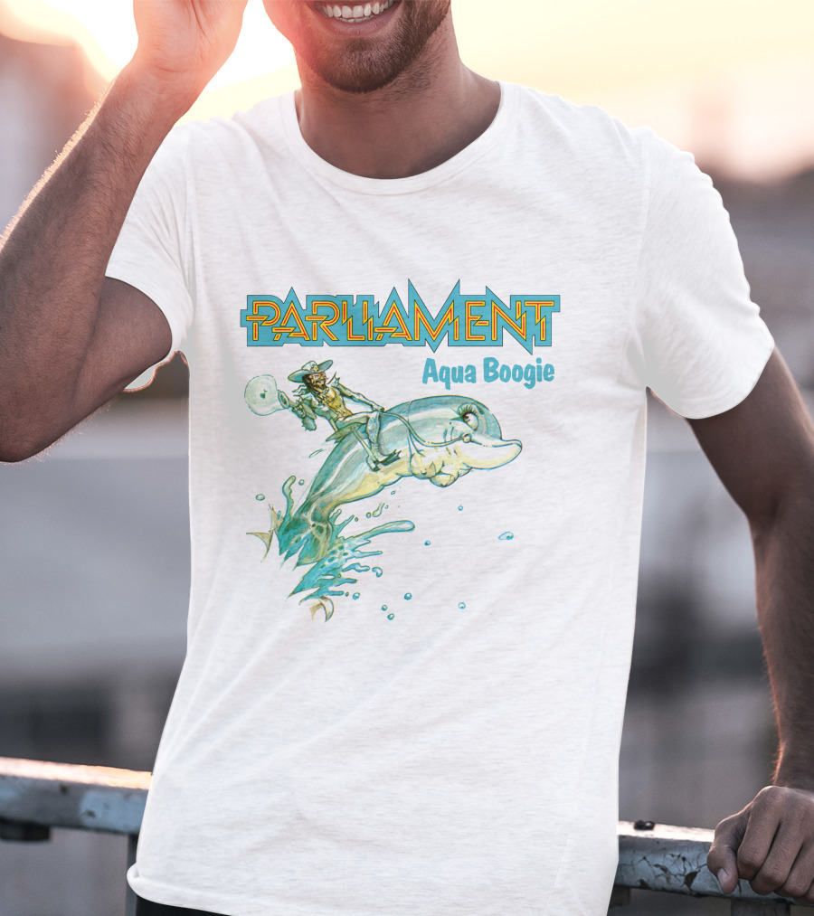 Parliament Aqua Boogie Funkadelic 56 Riding Dolphin T-Shirt