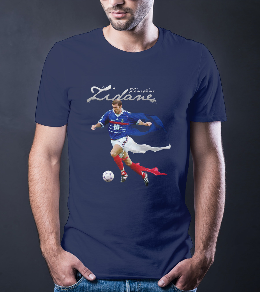 Zinedine Zidane Iconic Number 10 Football Legend T-Shirt