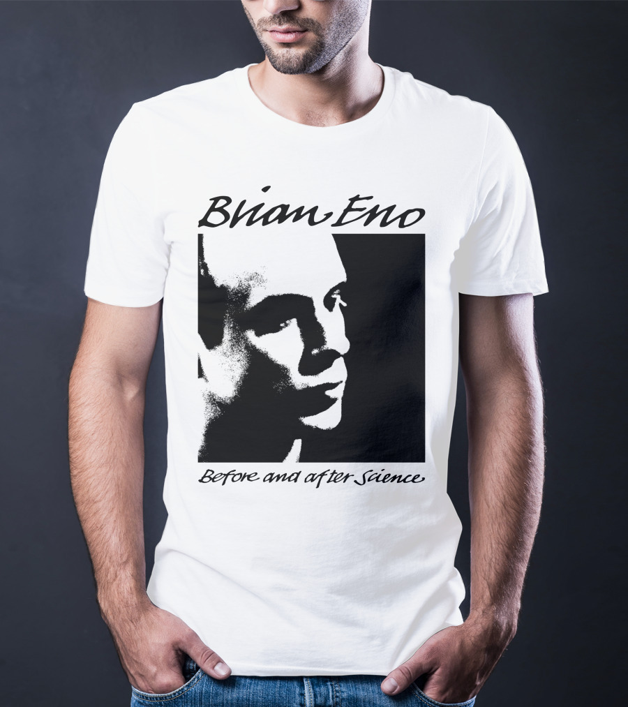 Brian Eno Before And After Science Album Face Black And White Profile T-Shirt