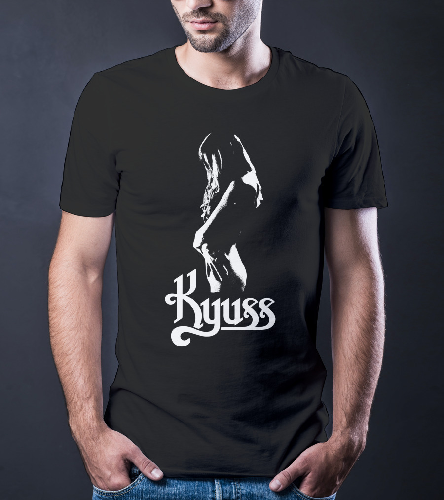 Kyuss Music Band Vintage A Girl Monochrome T-Shirt
