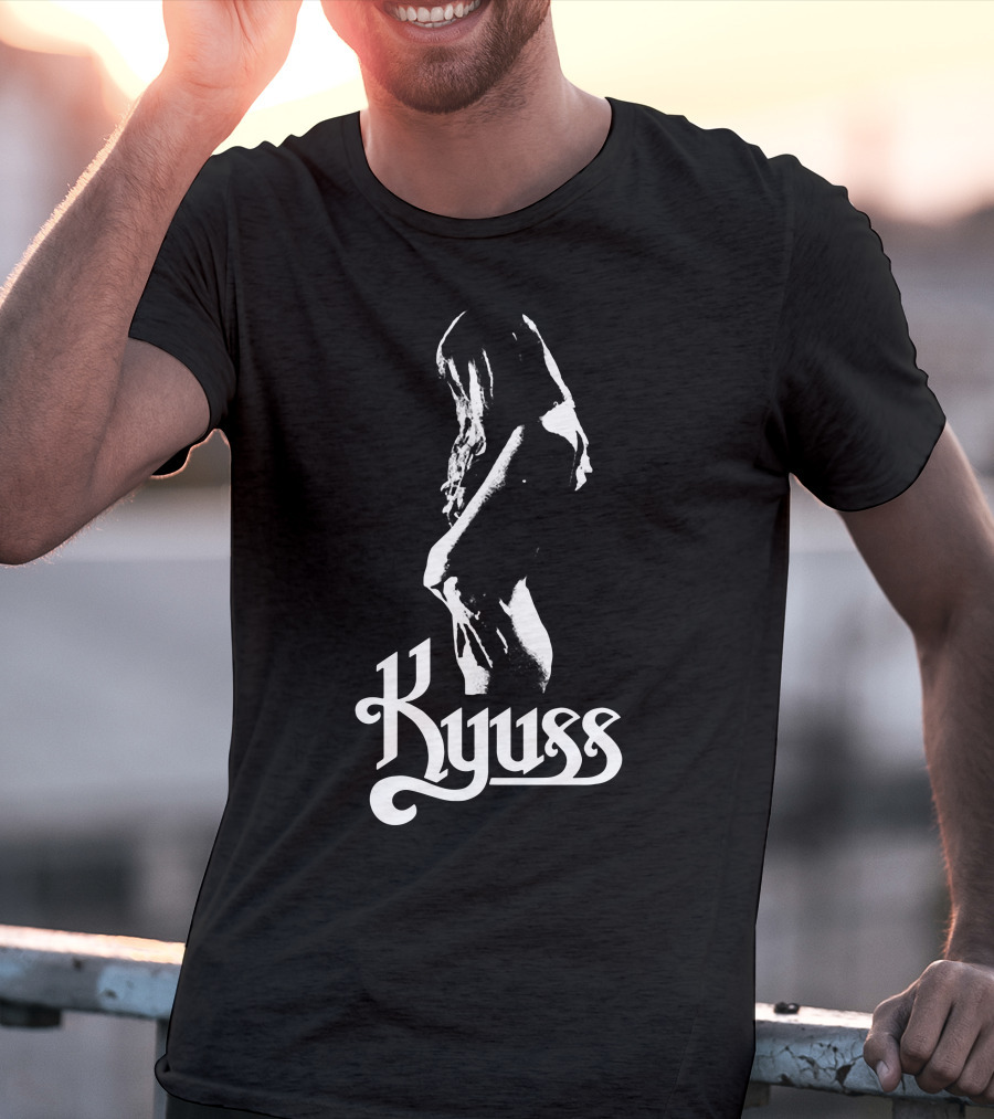 Kyuss Music Band Vintage A Girl Monochrome T-Shirt