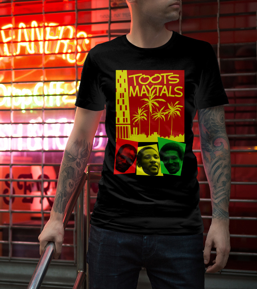 Toots And The Maytals Palm Trees And Faces In Red Yellow Green T-Shirt