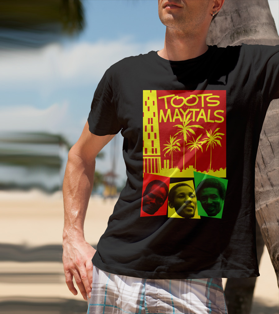 Toots And The Maytals Palm Trees And Faces In Red Yellow Green T-Shirt