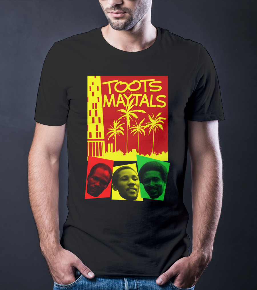 Toots And The Maytals Palm Trees And Faces In Red Yellow Green T-Shirt