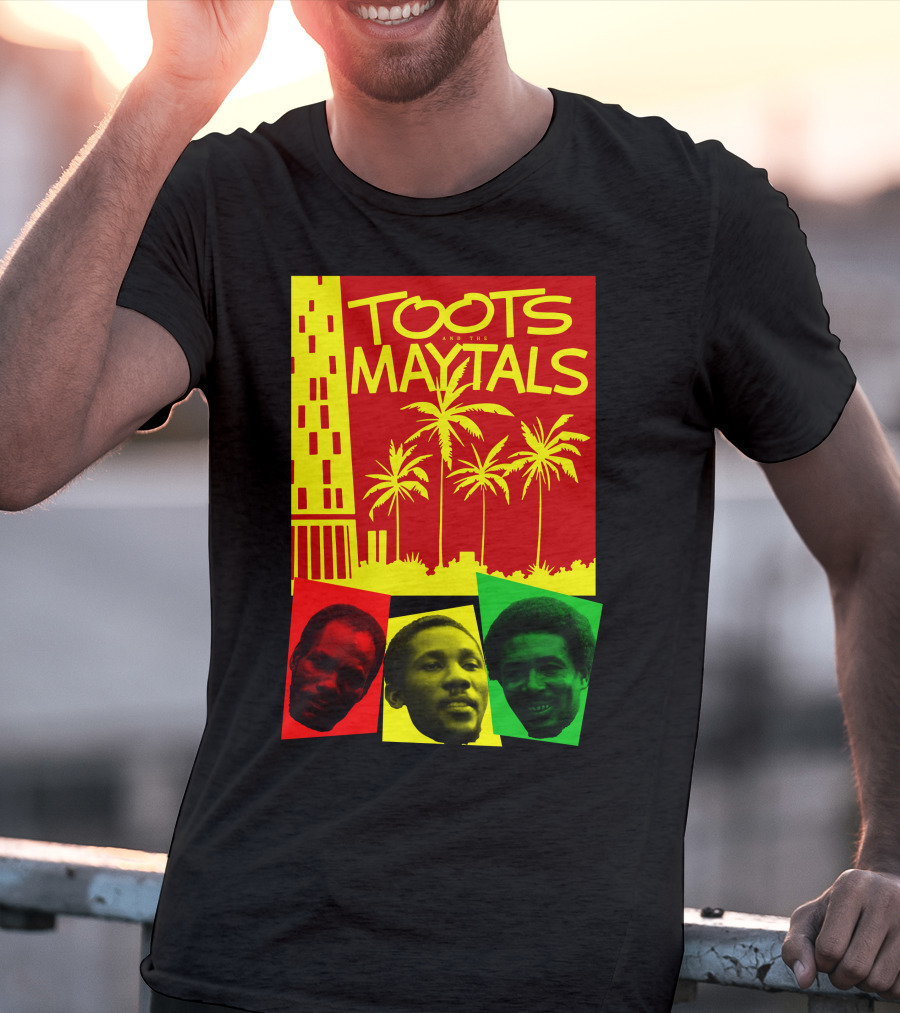 Toots And The Maytals Palm Trees And Faces In Red Yellow Green T-Shirt