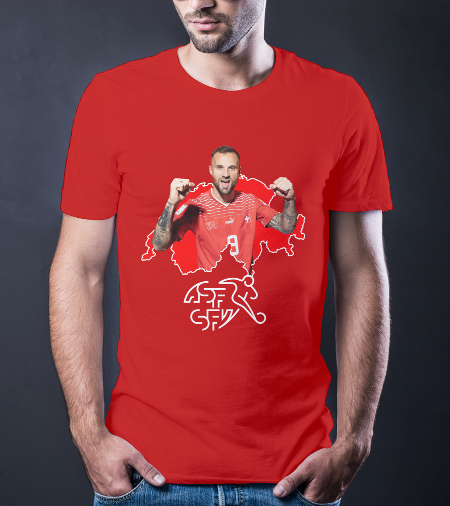 Haris Seferovic Switzerland Football Jersey Number 9 T-Shirt