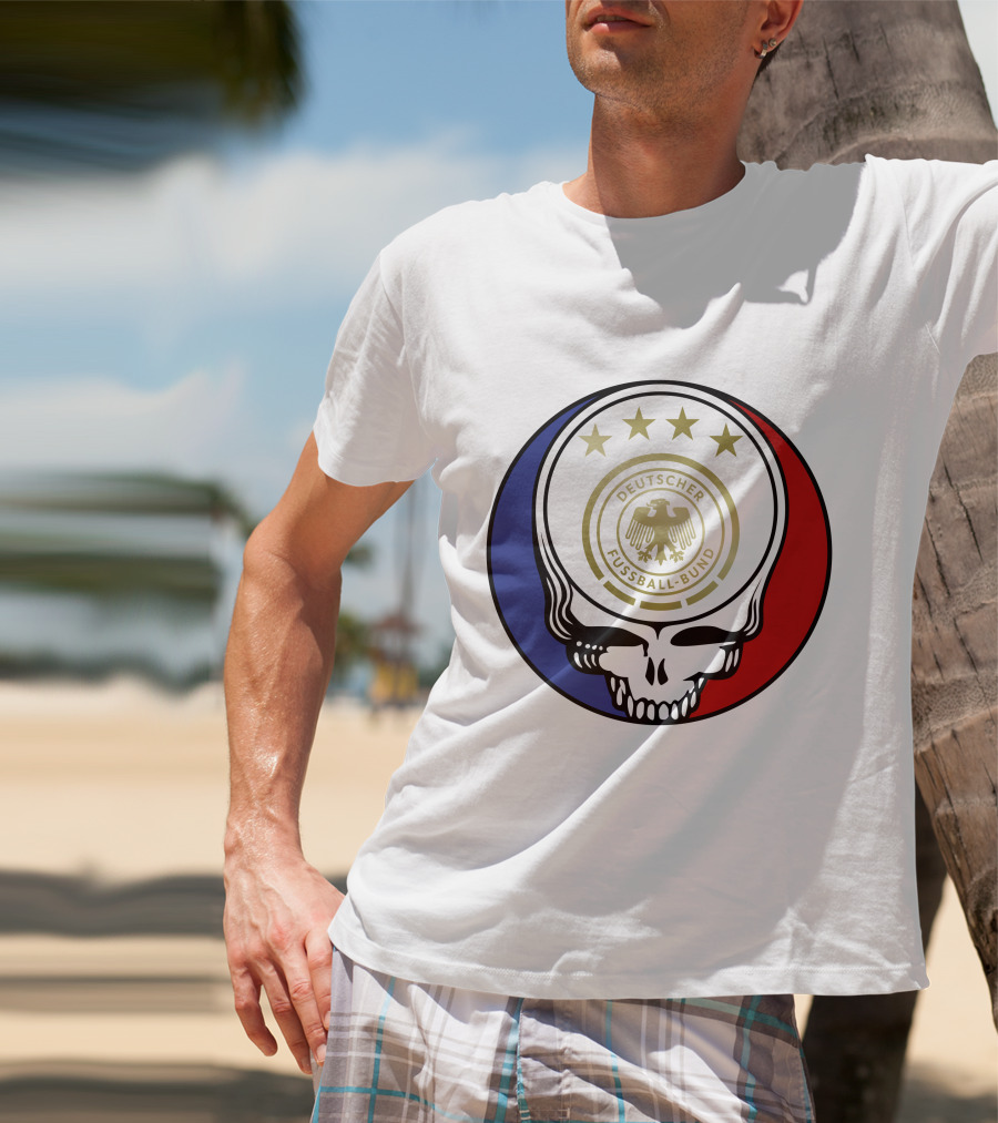 Germany Football Team Deutscher Fussball-Bund Grateful Dead Skull T-Shirt