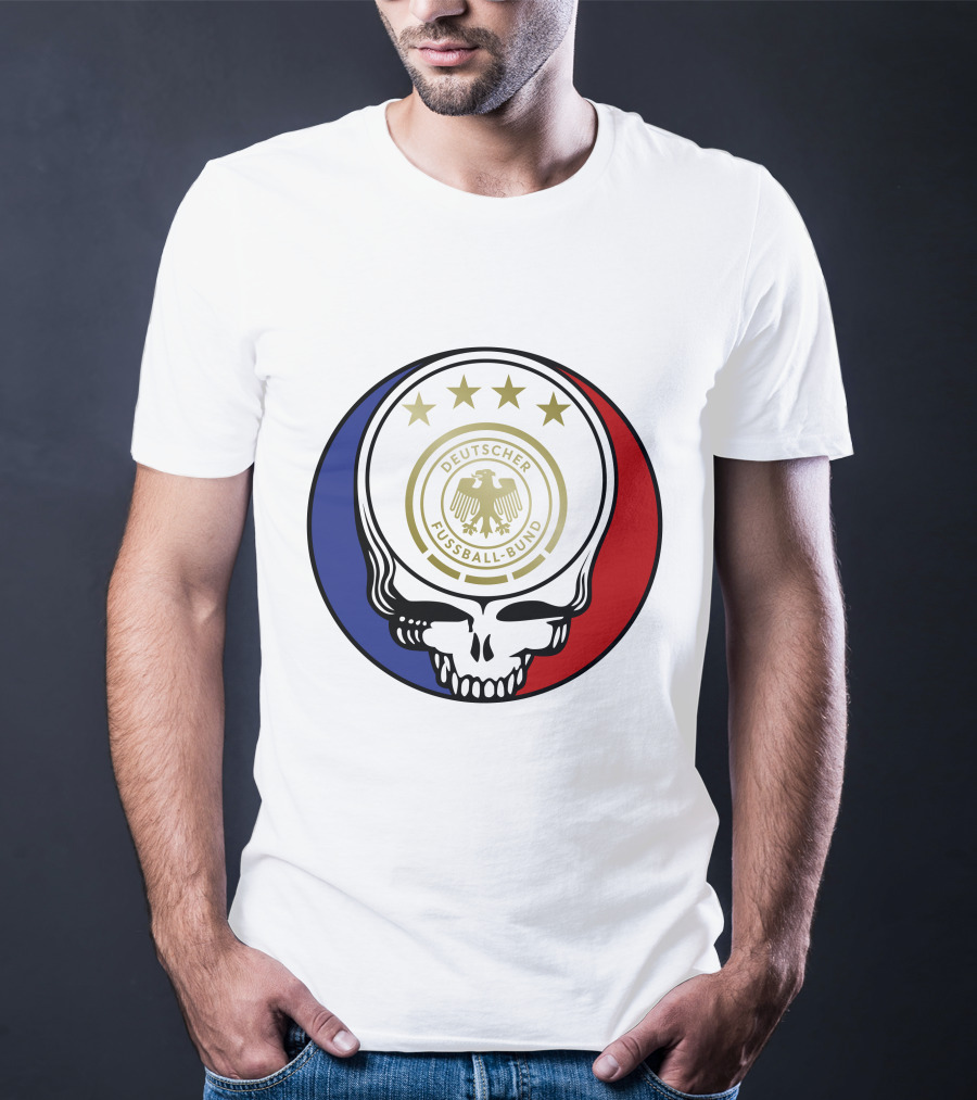 Germany Football Team Deutscher Fussball-Bund Grateful Dead Skull T-Shirt