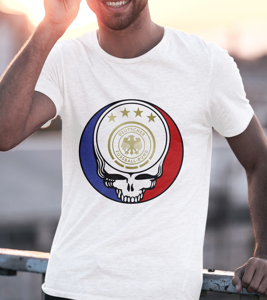 Germany Football Team Deutscher Fussball-Bund Grateful Dead Skull T-Shirt