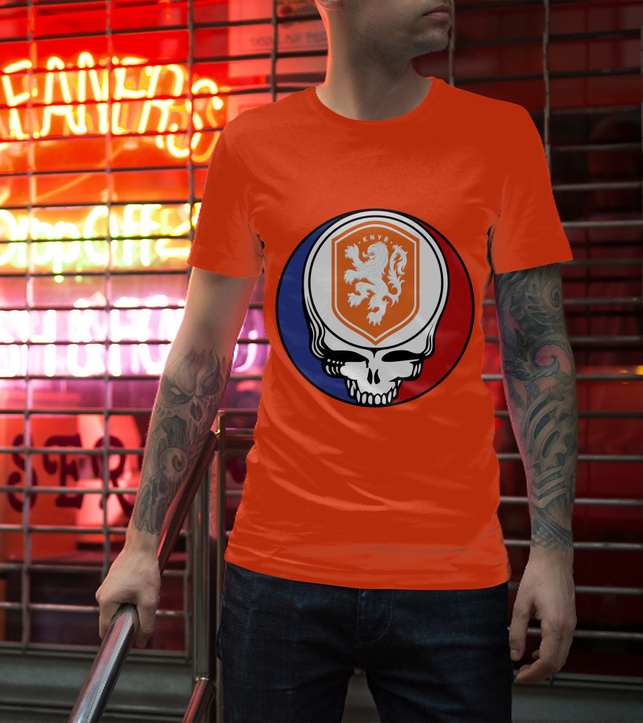 Netherland National Football Team KNVB Grateful Dead Skull T-Shirt