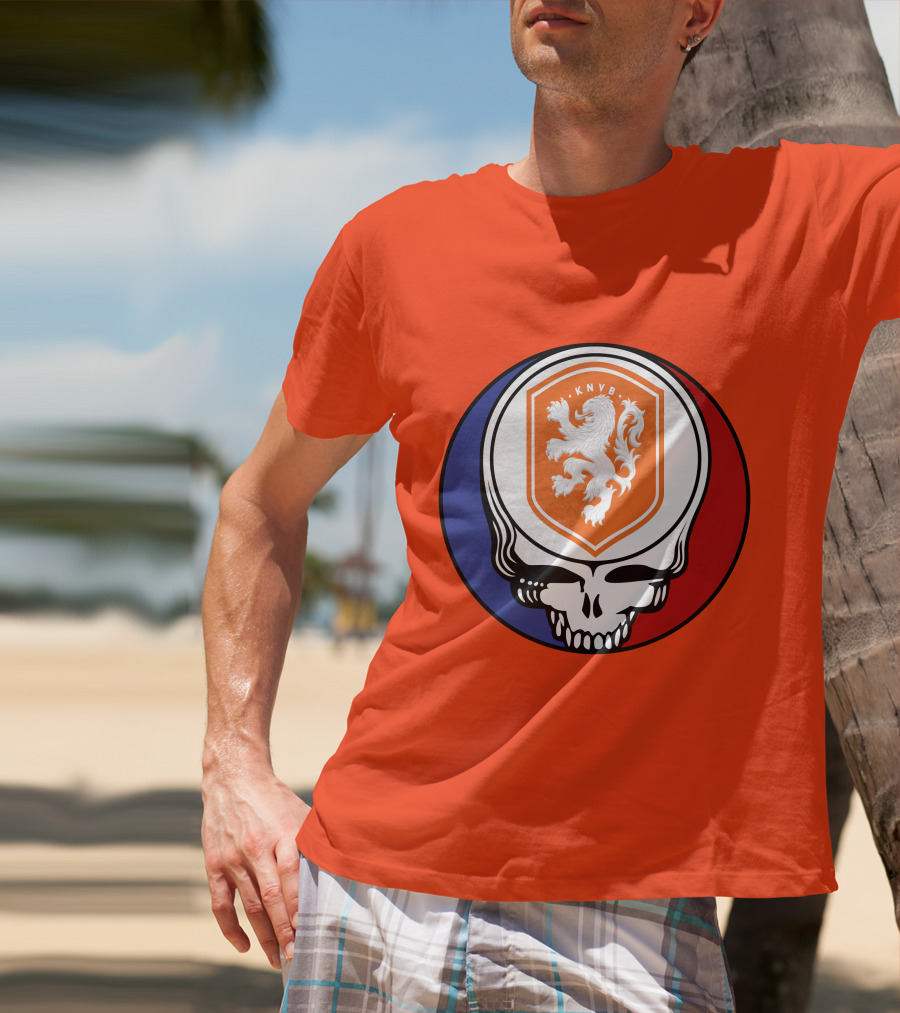 Netherland National Football Team KNVB Grateful Dead Skull T-Shirt