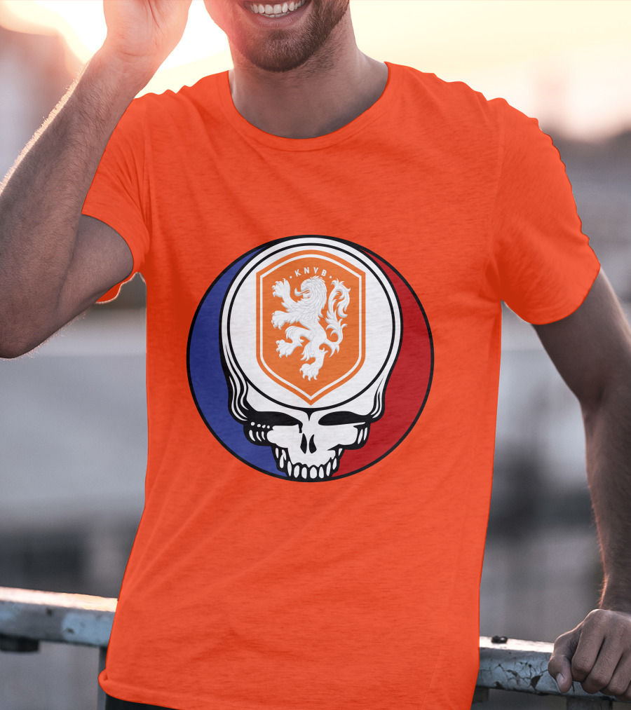 Netherland National Football Team KNVB Grateful Dead Skull T-Shirt