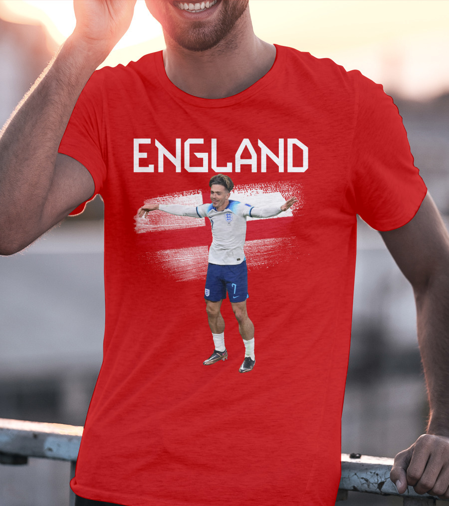 Jack Grealish England Soccer Celebration St George's Cross T-Shirt