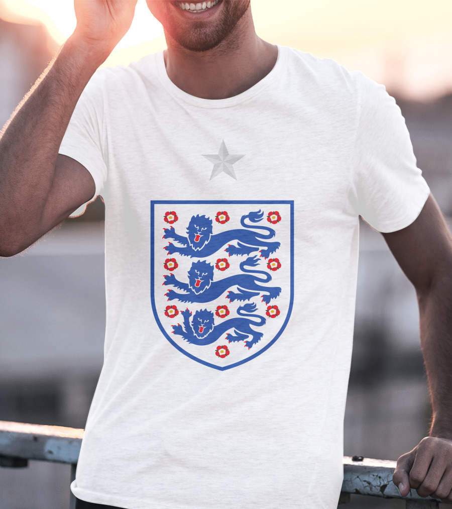 England Three Lions Football Emblem Sterling T-Shirt