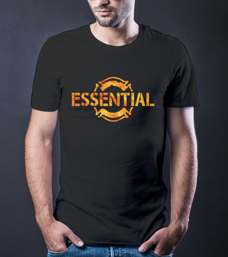 Essential Firefighter Flame Emblem T-Shirt