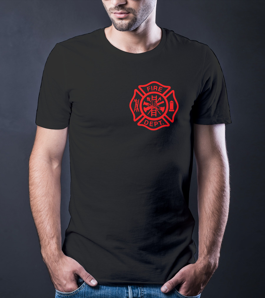 Fire Department Firefighter Hawaii Maltese Cross T-Shirt