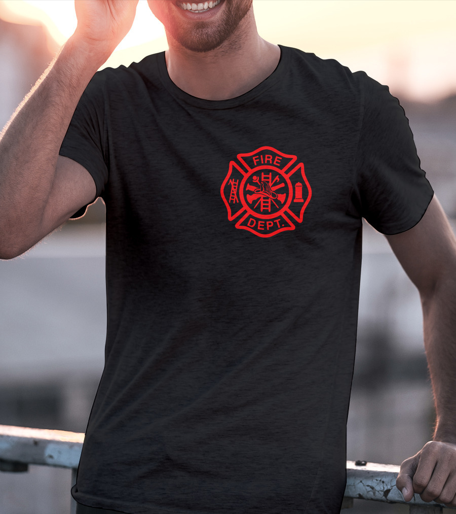 Fire Department Firefighter Hawaii Maltese Cross T-Shirt