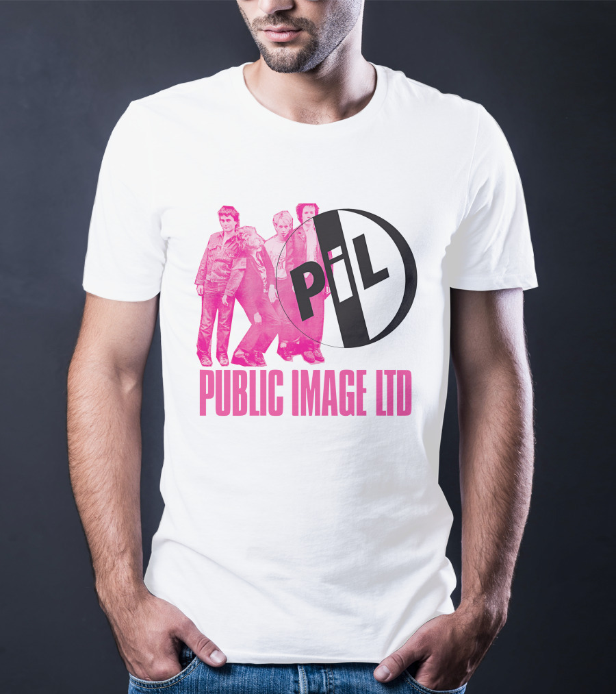 Public Image Ltd PiL Band Logo Pink T-Shirt