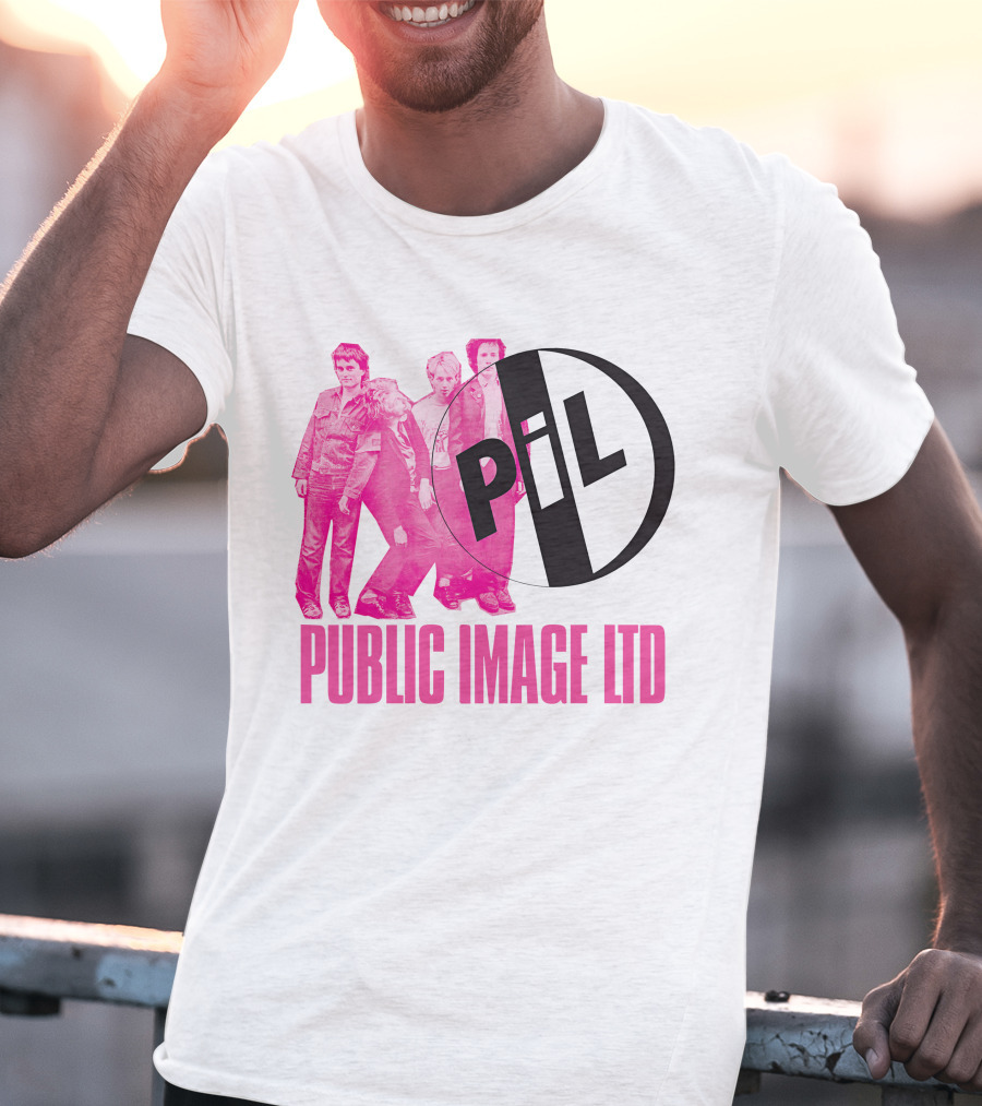Public Image Ltd PiL Band Logo Pink T-Shirt