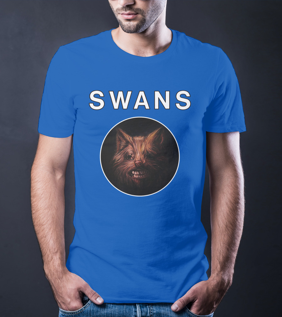 SWANS Ferocious Feline Face T-Shirt