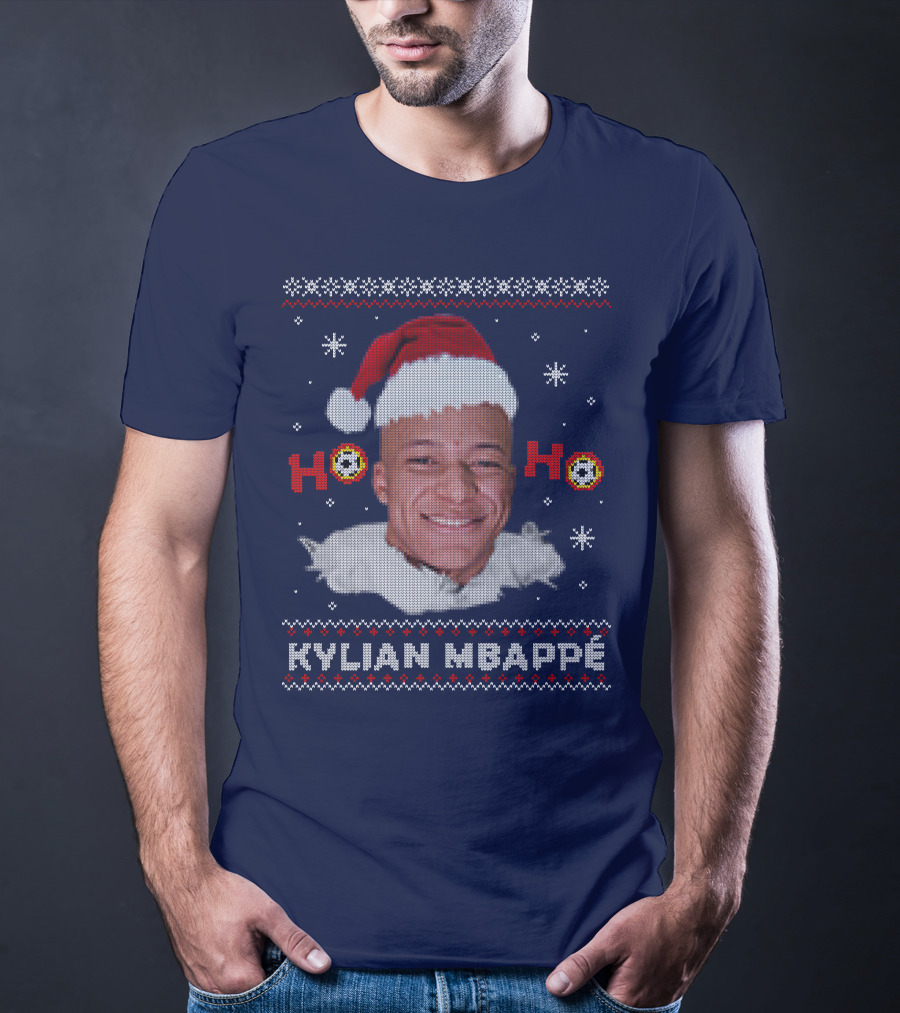 Kylian Mbappe Ho Ho Christmas Santa Hat T-Shirt