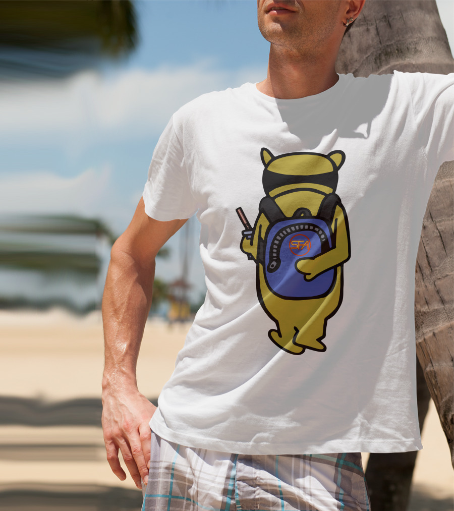 SFA Radiator Backpack Bear With Blue And Orange T-Shirt