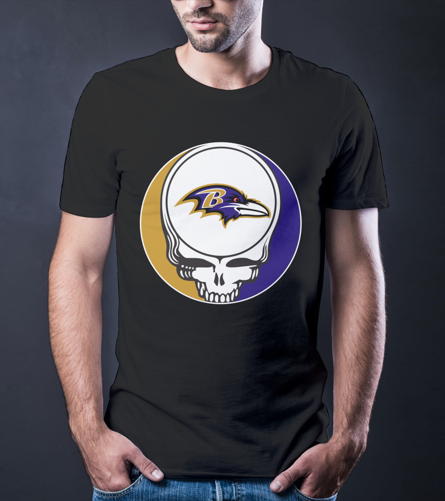 Baltimore Ravens Skull T-Shirt