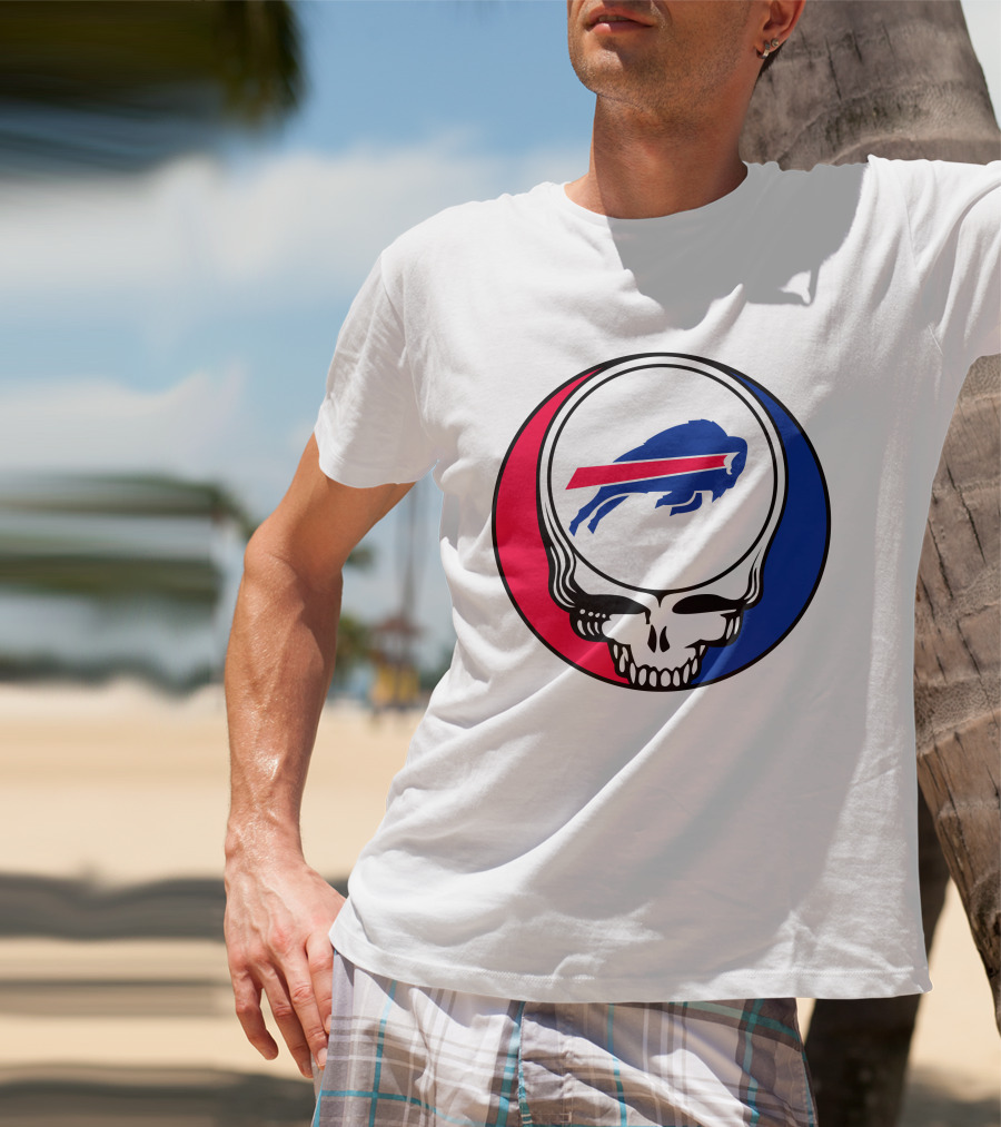 Buffalo Bills Grateful Dead Skull Circle T-Shirt