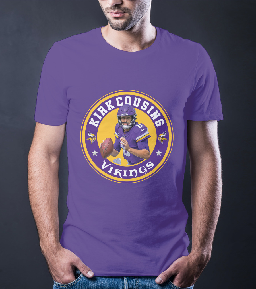 Kirk Cousins Minnesota Vikings Football Quarterback NFL Logo Circle T-Shirt