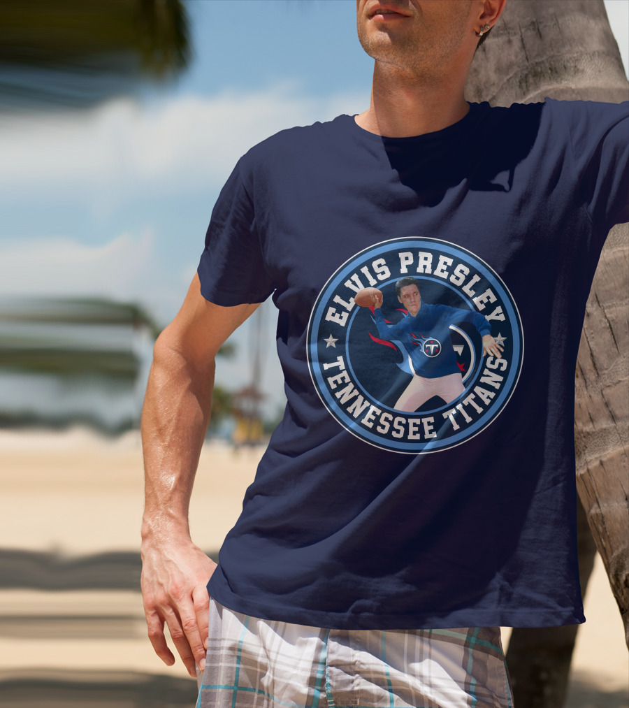 Elvis Presley Tennessee Titans Football T-Shirt