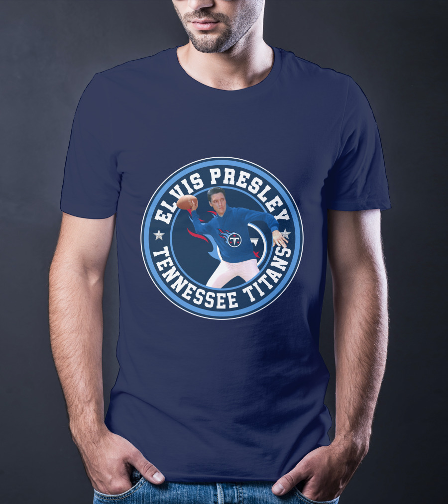 Elvis Presley Tennessee Titans Football T-Shirt