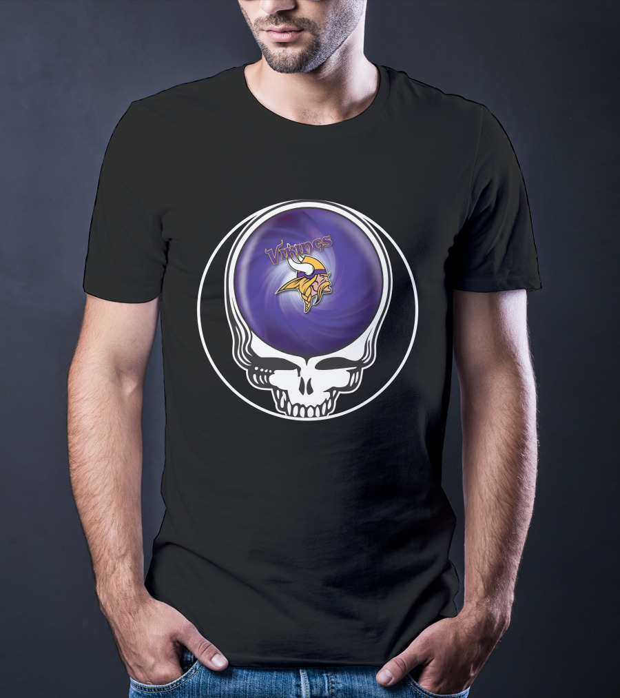 Minnesota Vikings Grateful Dead Skull Collaboration T-Shirt