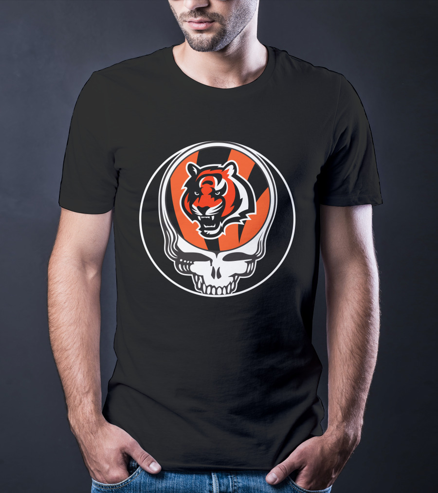 Cincinnati Bengals Skull Tiger T-Shirt