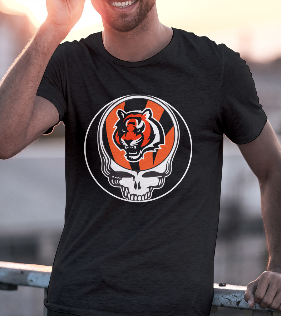 Cincinnati Bengals Skull Tiger T-Shirt