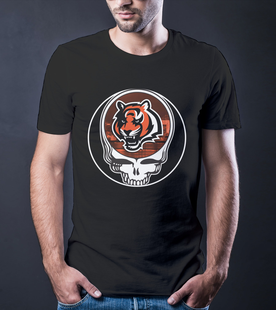 Cincinnati Bengals Tiger Skull T-Shirt