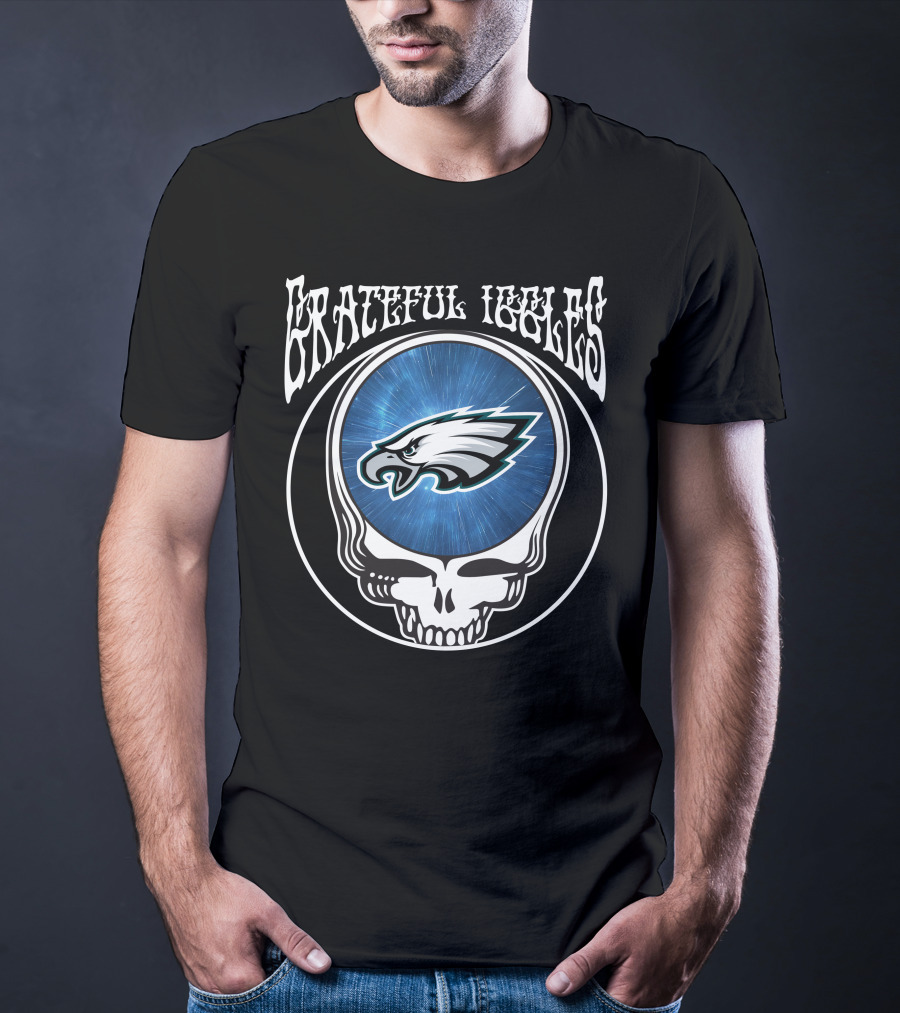 Grateful Iggles Eagle Skull Badge T-Shirt