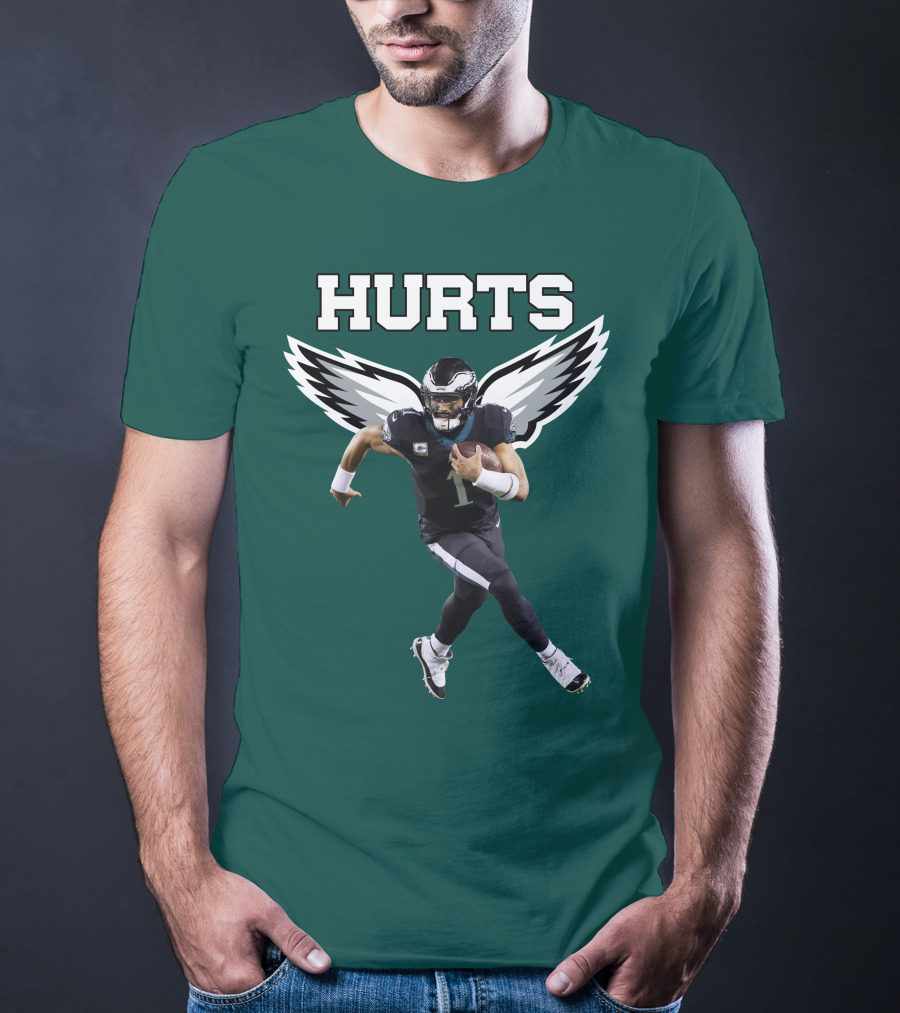 Hurts Eagles Quarterback Wings Football T-Shirt