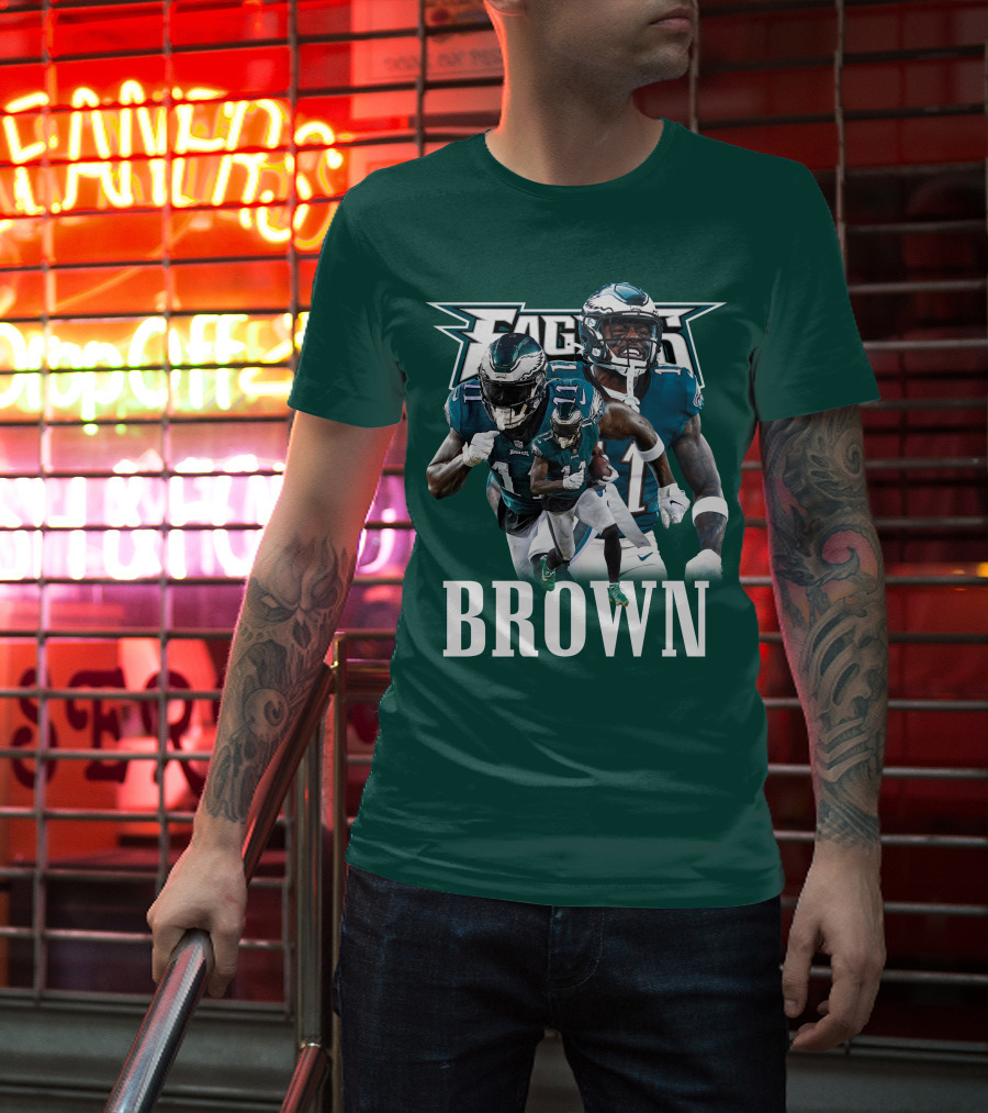 Philadelphia Eagles AJB11 Football Action Collage T-Shirt