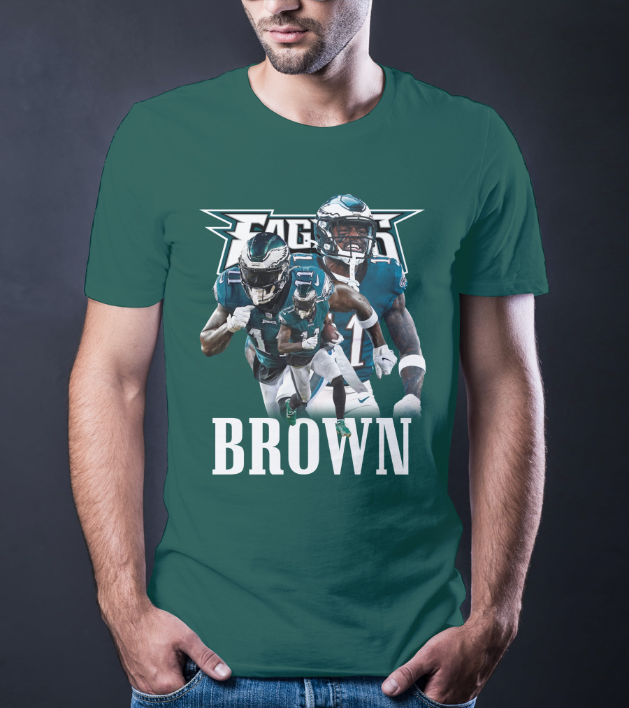 Philadelphia Eagles AJB11 Football Action Collage T-Shirt