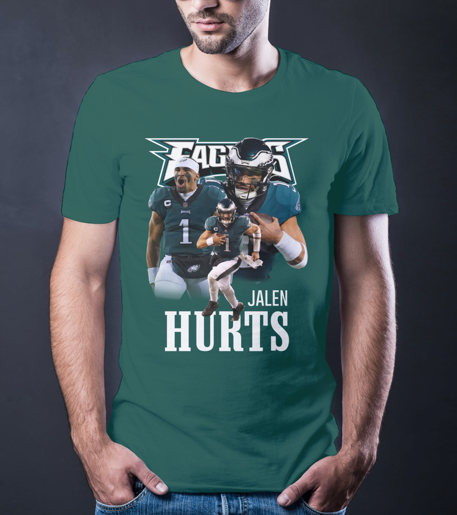 Eagles JH 01 Quarterback Trio Football Highlight T-Shirt